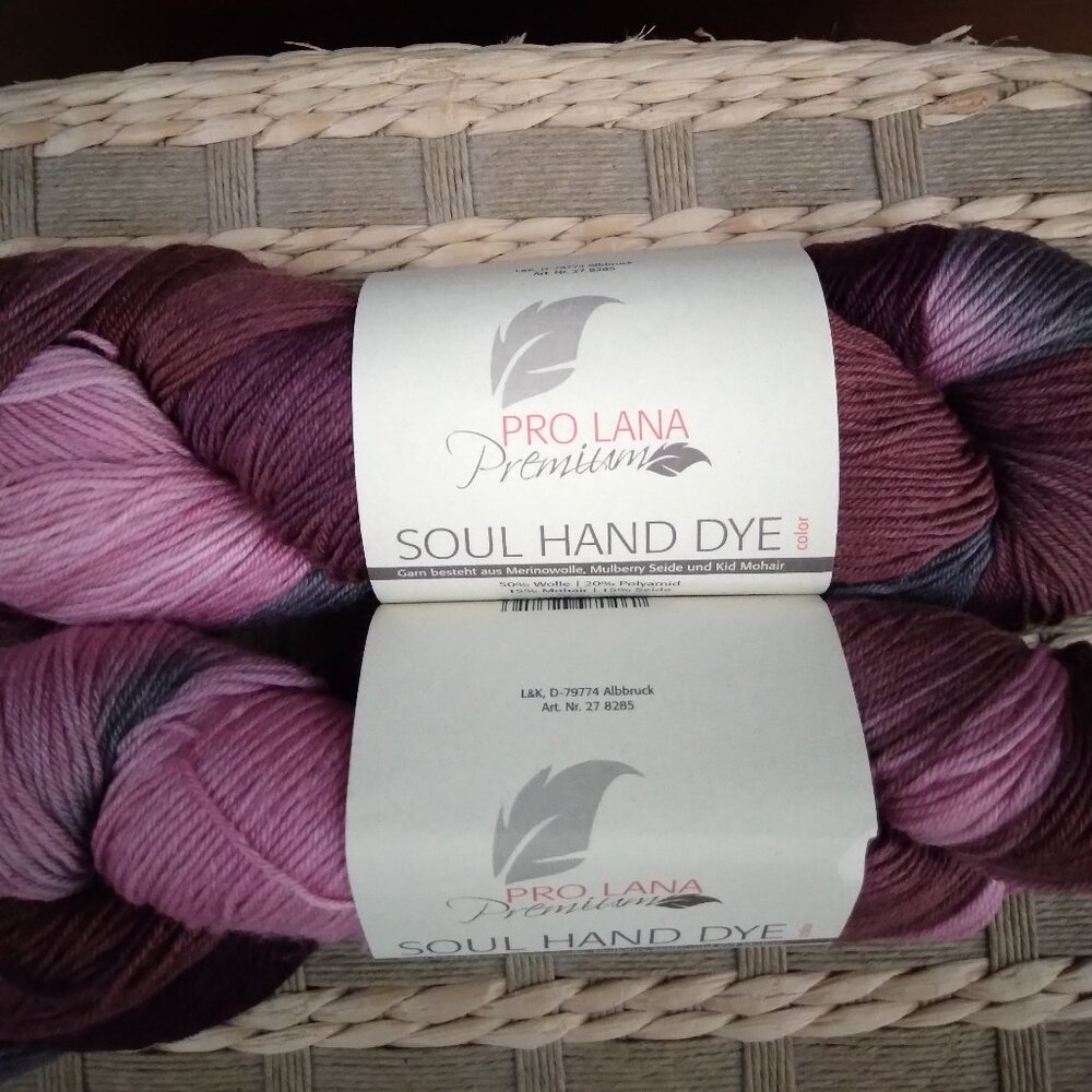 Pro Lana Premium Soul Hand Dye Wool Blend Yarn Lot of TWO skeins